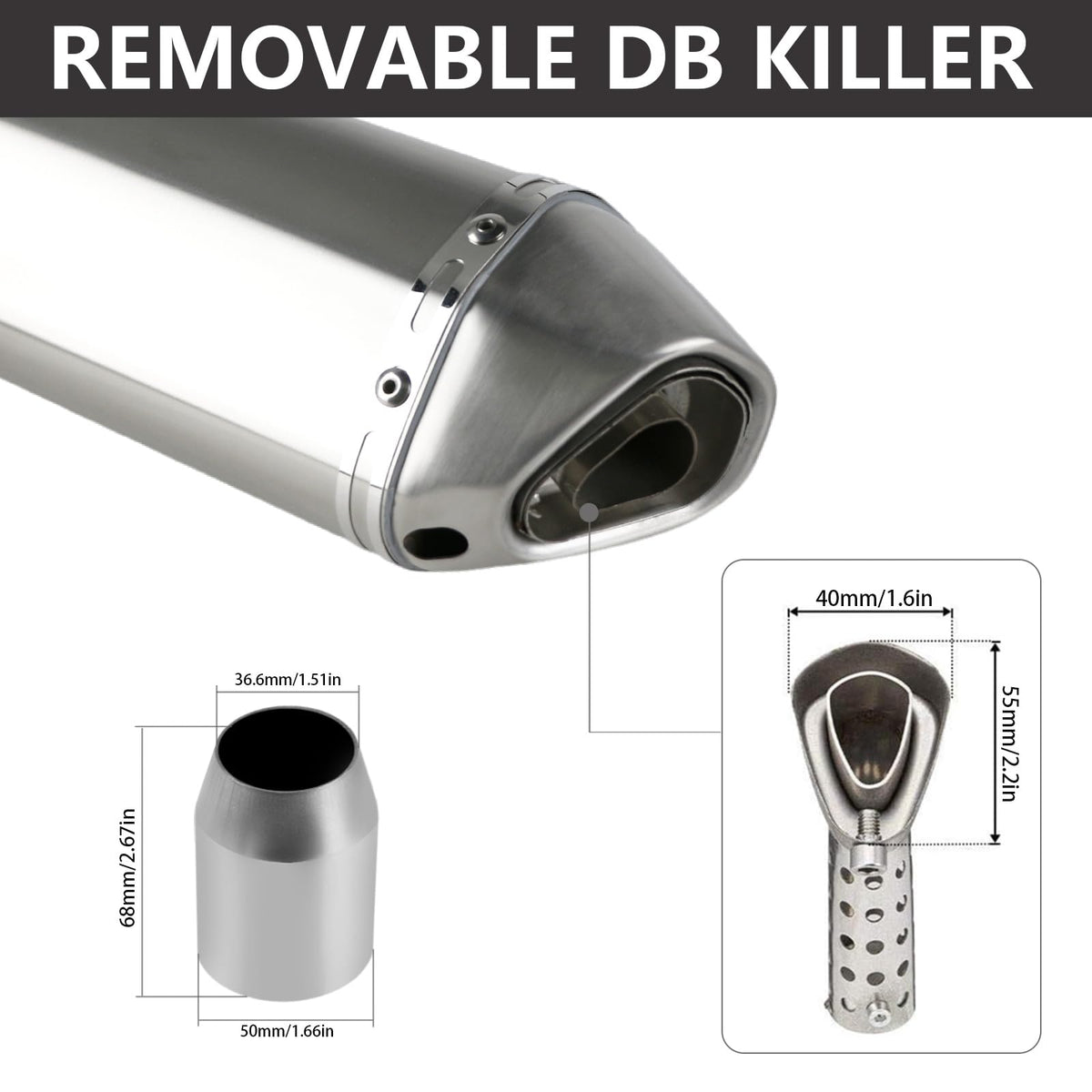 PACEWALKER removable DB killer close-up allowing adjustable sound benefit