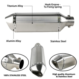 PACEWALKER muffler beside ruler showing 365mm length and compact sizing benefit