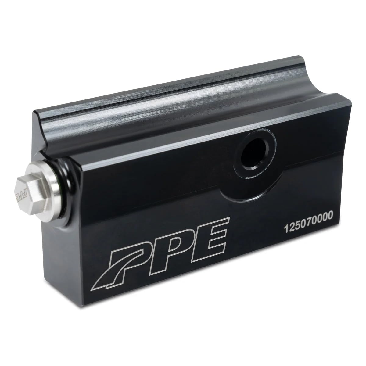Pacific Performance Engineering bypass valve front view showing durable housing and fitment benefit