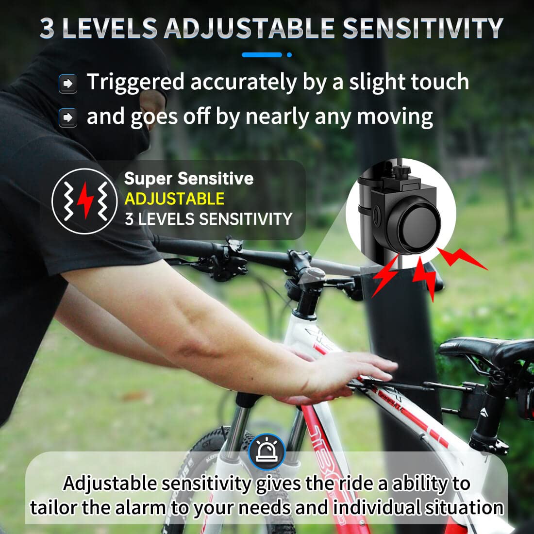 PADONOW remote fob held in hand, demonstrates quick arming and convenience