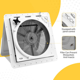 Pafessa touch control panel showing on/off and 4-speed selection for easy use