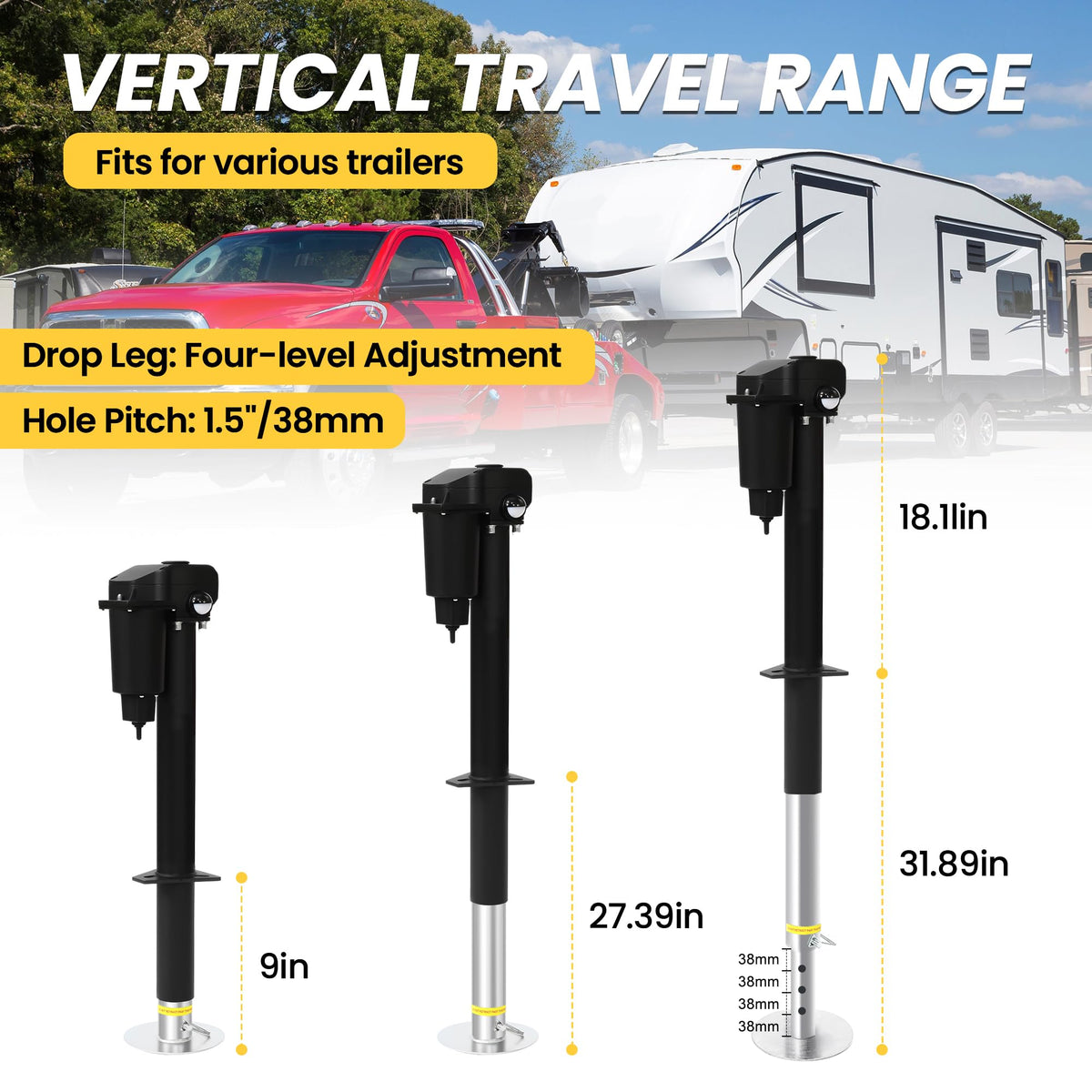 Pafessa dual LED lights illuminating hitch area for safer low-light hookup