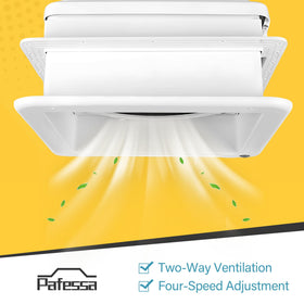 Pafessa installed in an RV roof demonstrating proper fit and ventilation benefit