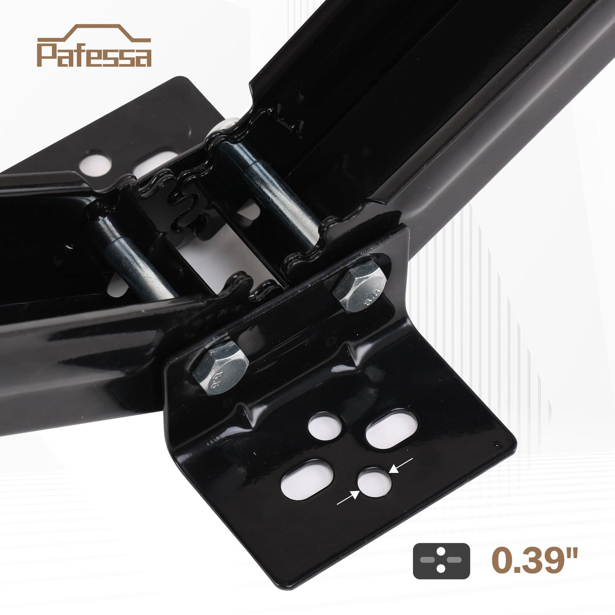 Pafessa mounting plate hole pattern shown for easy bolt-on fit and universal compatibility