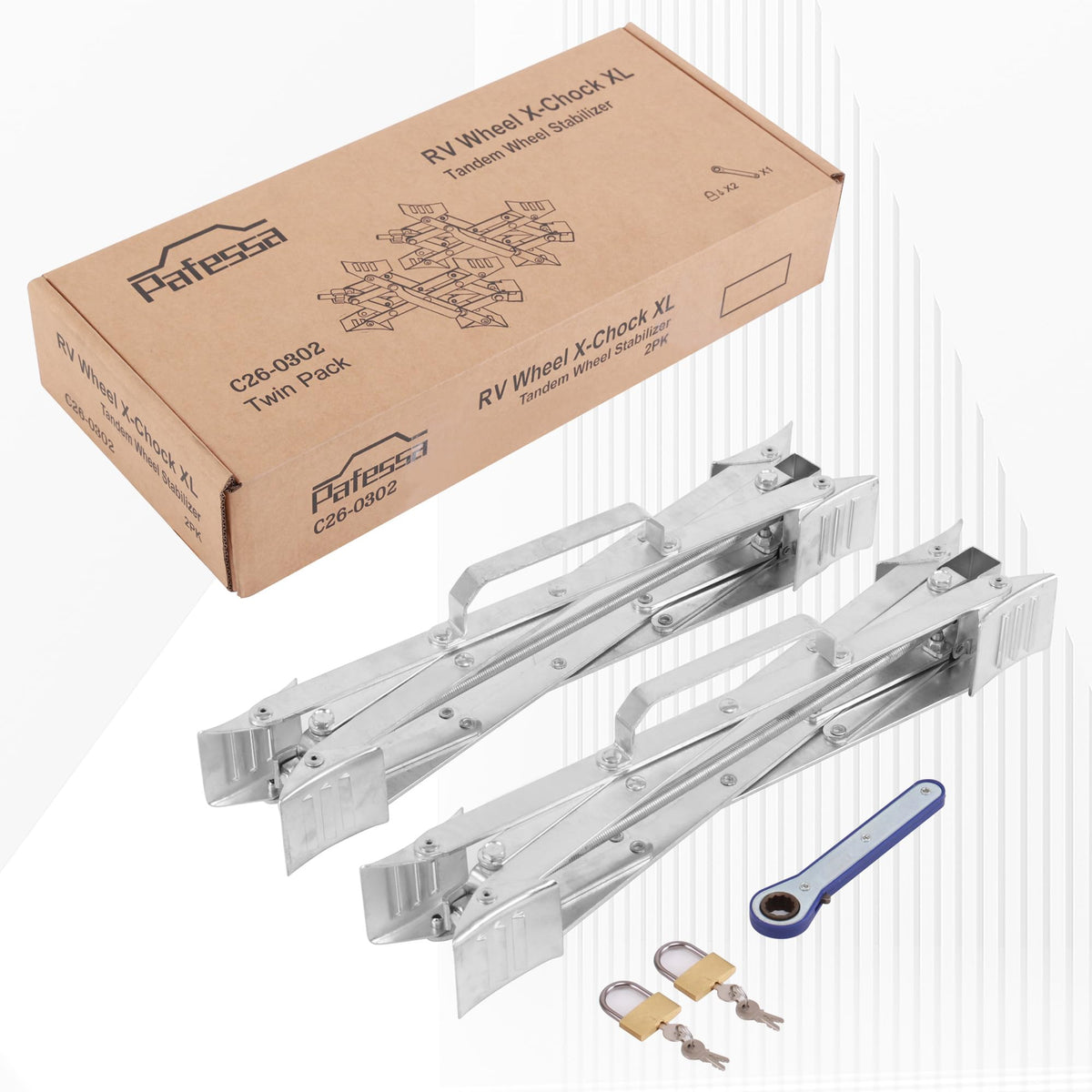 Pafessa ratcheting wrench and ergonomic handle for fast tightening and easy removal