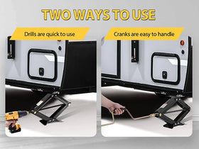 Pafessa retracted jack next to ruler showing compact 4.5-inch storage benefit