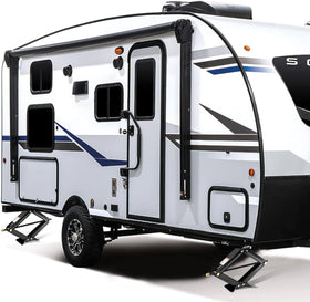 Pafessa retracted and extended comparison illustrating compact storage and 24" reach