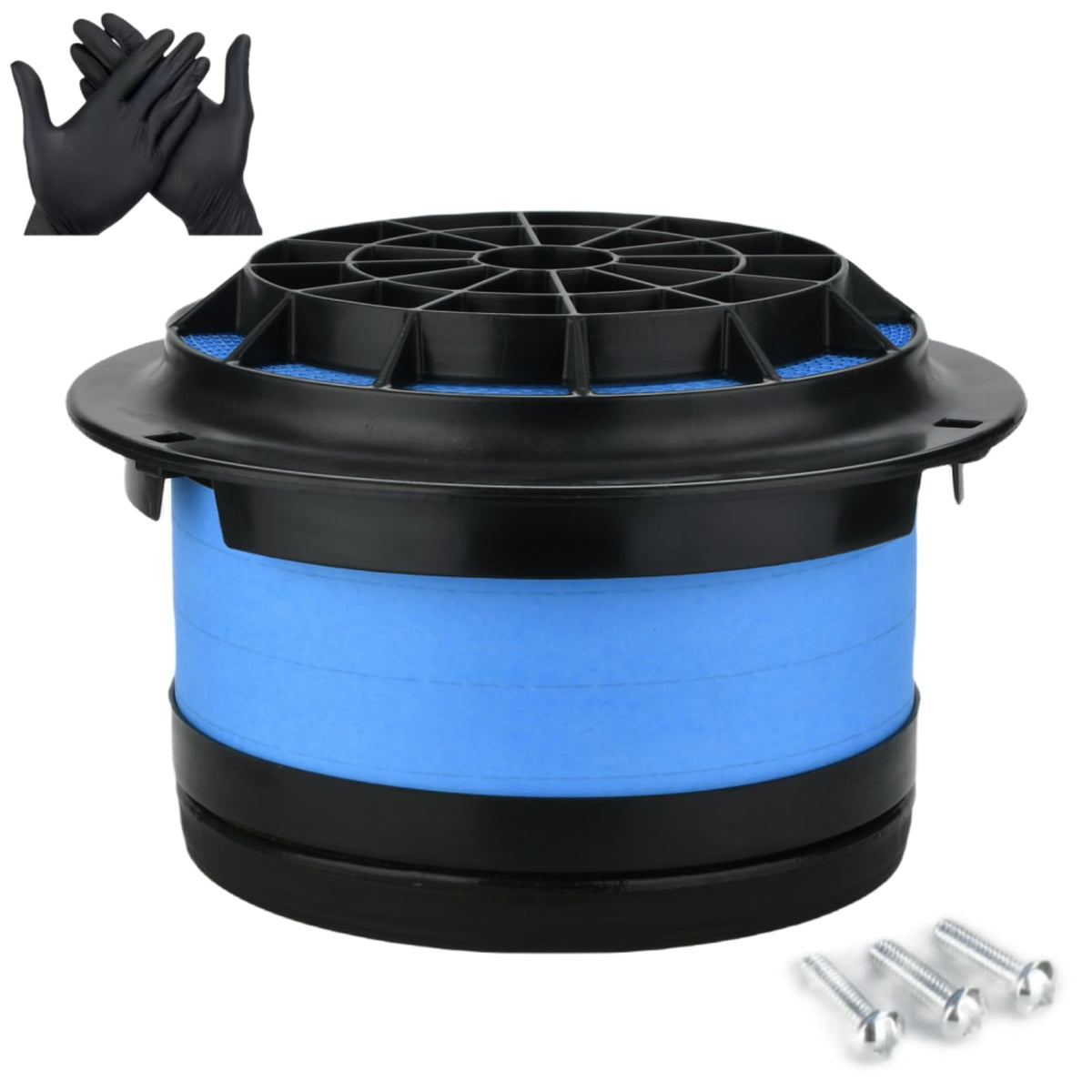 PAGOTORTAUS P607955 front view showing blue filter and gasket for easy fit