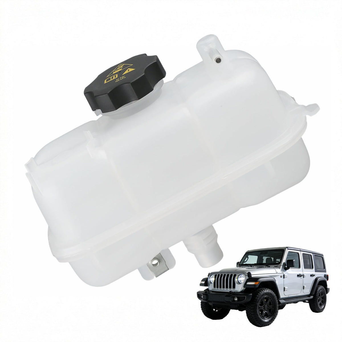 PAHRZTEK front view of reservoir tank showing exact OEM fit and easy replacement