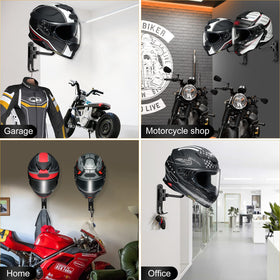 PAHTTO installed in garage entryway, tidy helmet storage and clutter reduction