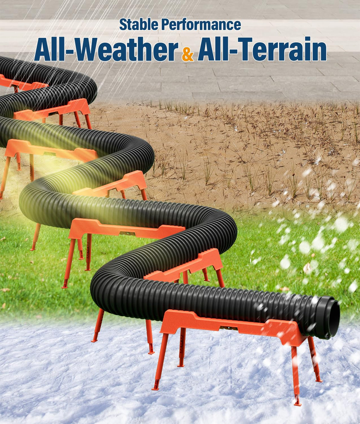 PAHTTO support installed on gravel illustrating weather-resistant stability
