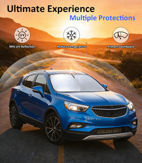 PAIMOHO installed inside a Buick Encore demonstrating quick setup and interior cooling benefit