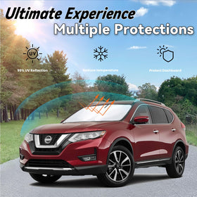 PAIMOHO installed in Nissan Rogue showing full coverage and cooler interior benefit