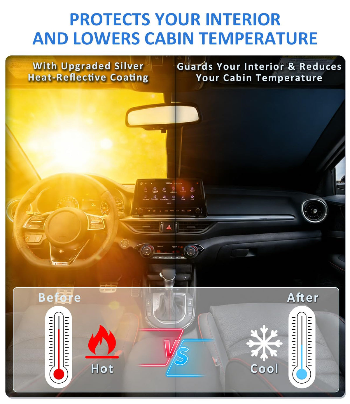 PAIMOHO next to ruler on dashboard showing precise Kicks fit
