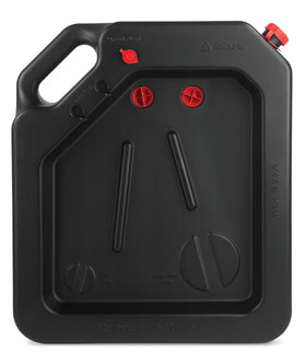 PAK detail of dual drain holes designed to speed emptying and reduce mess