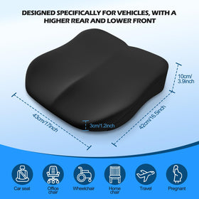 Pakanana side profile highlighting thicker rear for tailbone relief and posture support