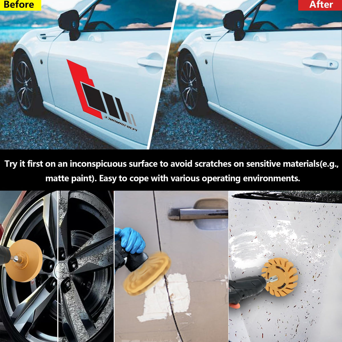 Pakeed serrated wheel detail demonstrating edge design for stubborn adhesive removal