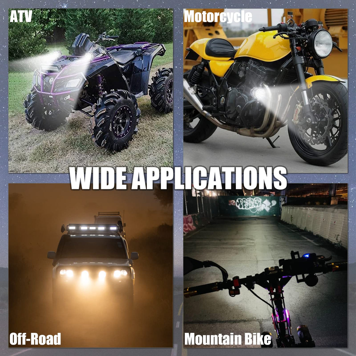 PAKRYS mounted on ATV bumper delivering stable off-road lighting