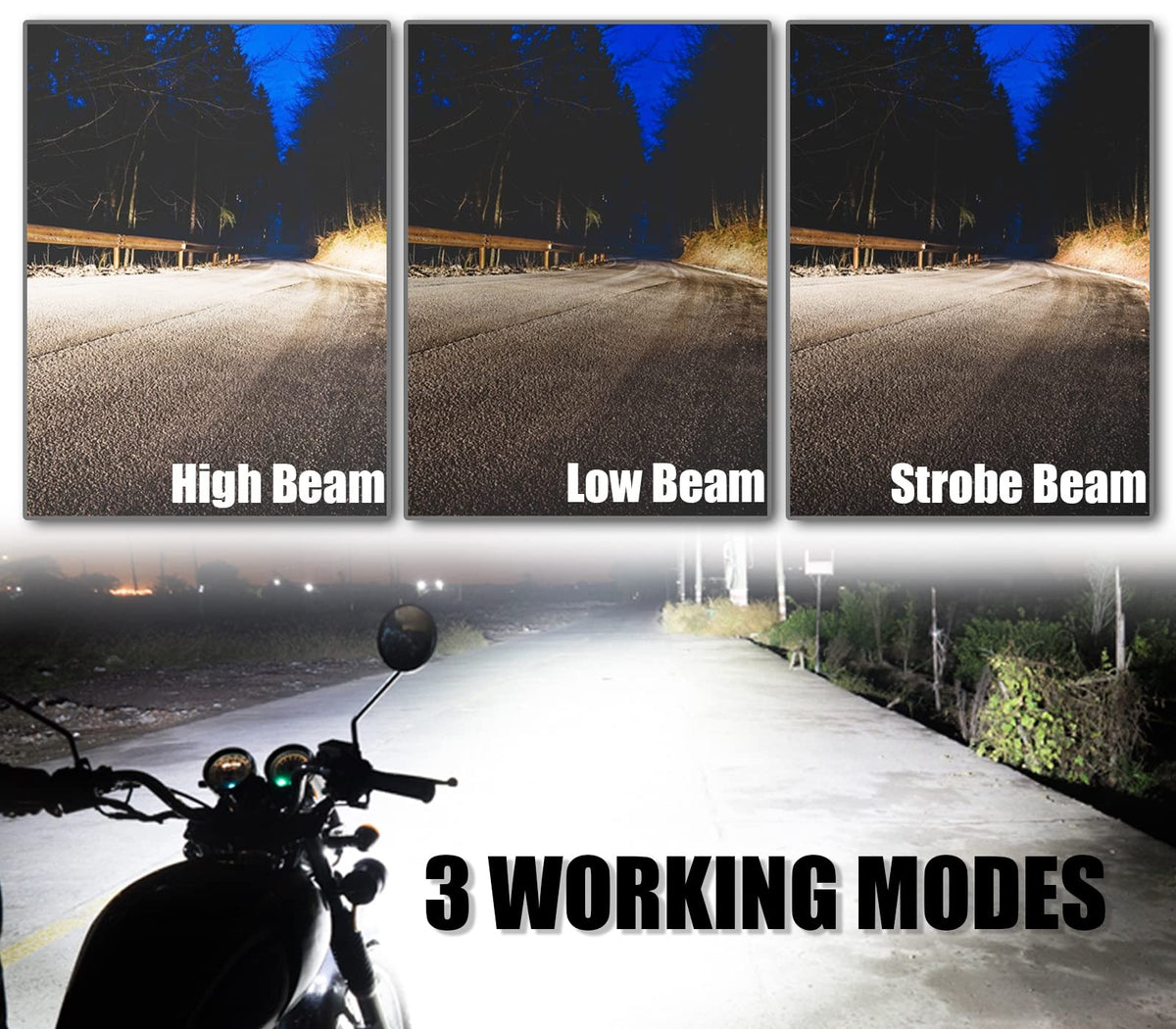 PAKRYS installed on motorcycle handlebar providing clearer road visibility