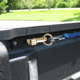 PALOZO fittings installed in a van forming adjustable tie-down points