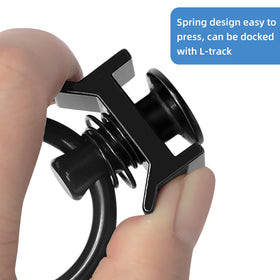 PALOZO installed in van L-track demonstrating secure anchor points for straps