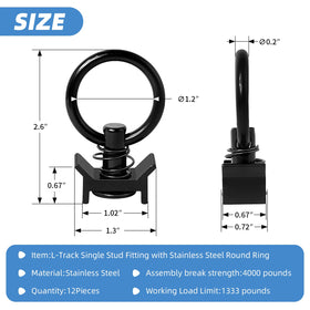 PALOZO close-up of spring-loaded stud mechanism for fast tool-free attachment