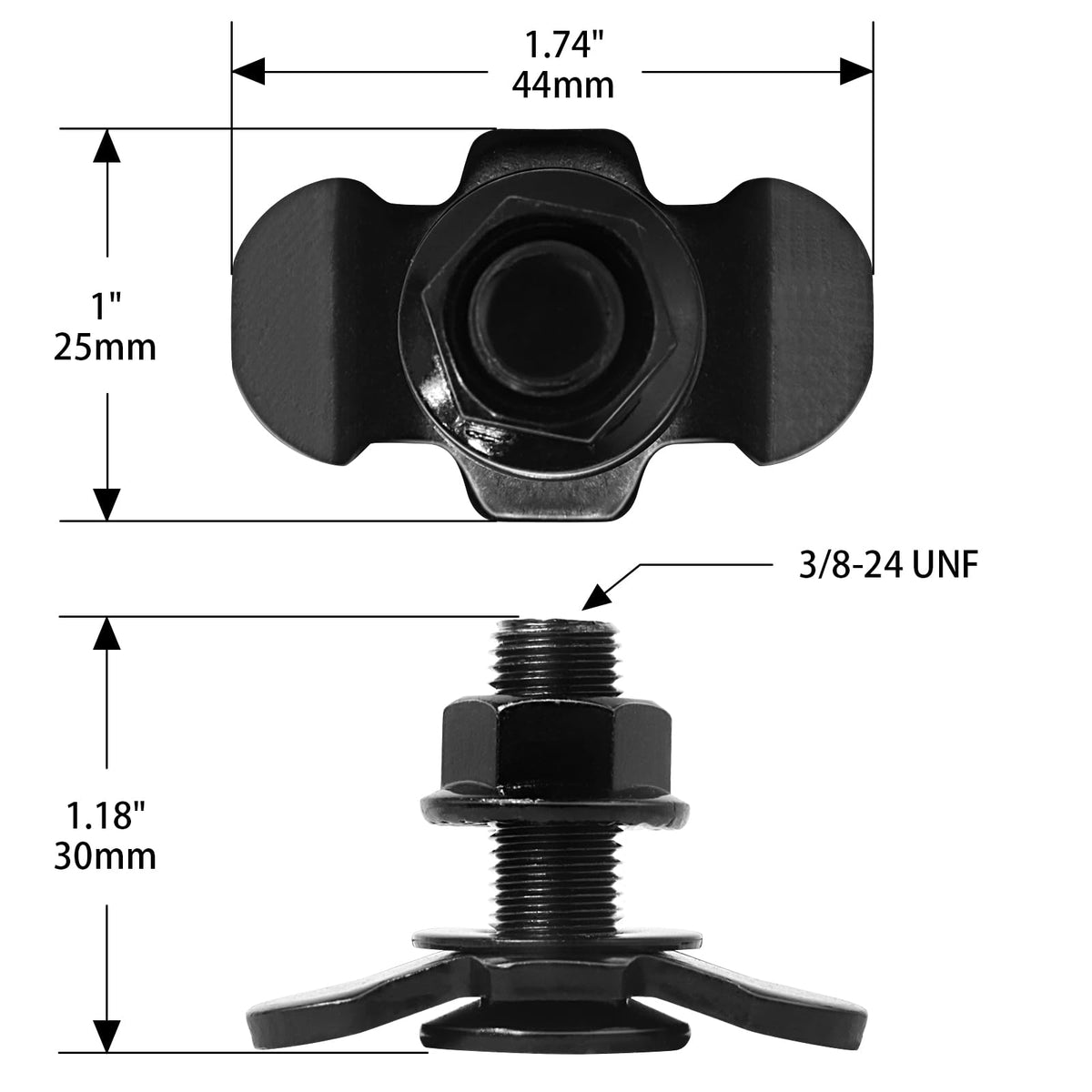 PALOZO side profile highlighting double-lug shape for stable rail engagement