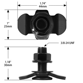 PALOZO side profile highlighting double-lug shape for stable rail engagement