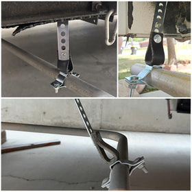 PALOZO mounting holes and bolt placement view enabling easy DIY installation and adjustable fit
