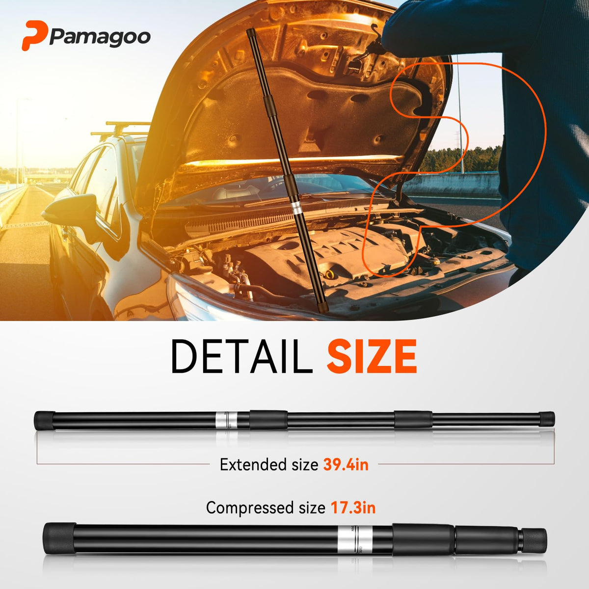 PAMAGOO extended length showing stable support and adjustable reach