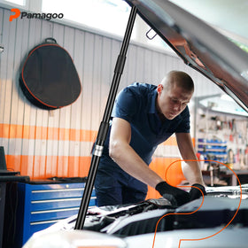 PAMAGOO in use with mechanic working showing convenience and stability