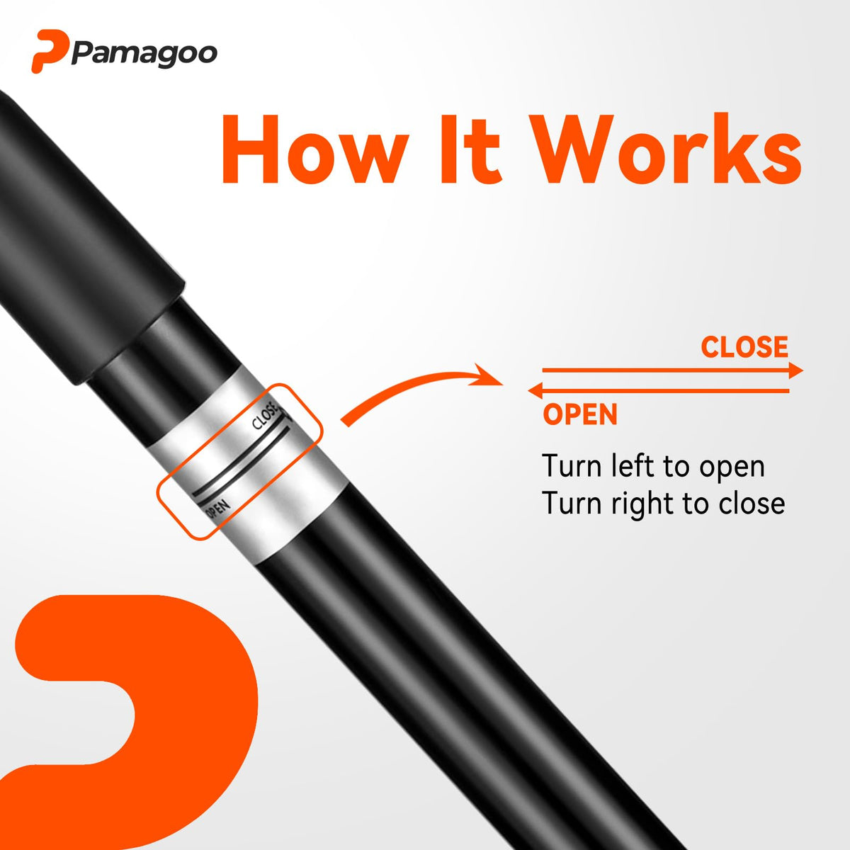 PAMAGOO retracted size demonstrating compact storage and portability