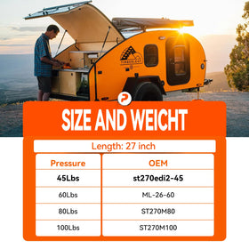 PAMAGOO struts next to ruler for scale, confirms 26.97" extended and 15.17" compressed