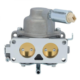 Panari carburetor close-up of anodized body and brass fittings for durability