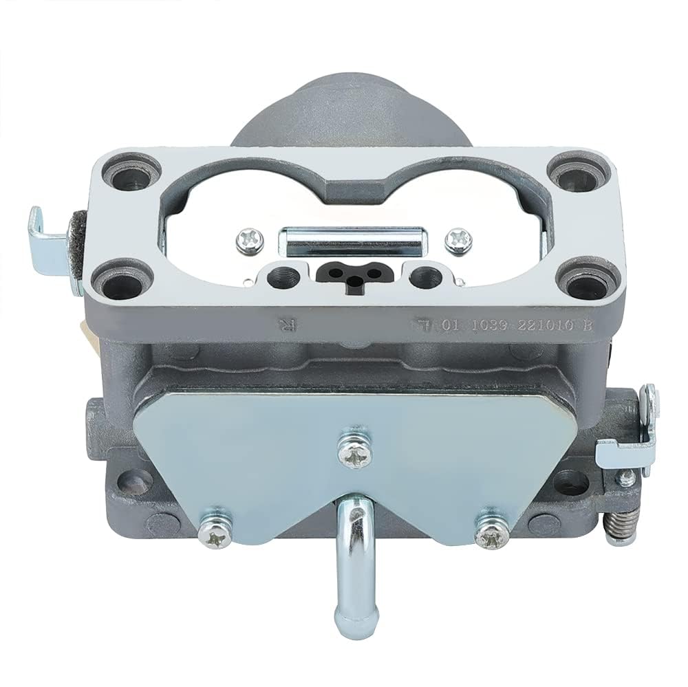 Panari carburetor next to tape measure illustrating mounting hole distances and scale