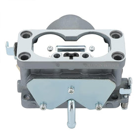 Panari carburetor next to tape measure illustrating mounting hole distances and scale