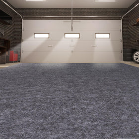 PANDOROOM front view garage mat showing full coverage and protection
