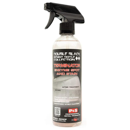 P & S Terminator front label showing product name and size, clear identification benefit