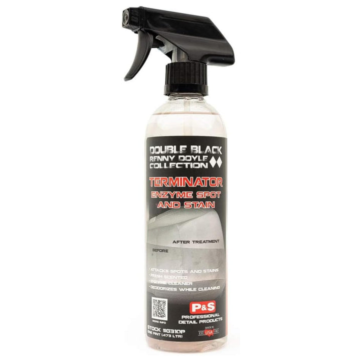P & S Terminator front label showing product name and size, clear identification benefit