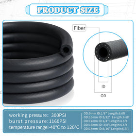 Pangda NBR hose close-up texture showing flexibility and fuel-resistant finish