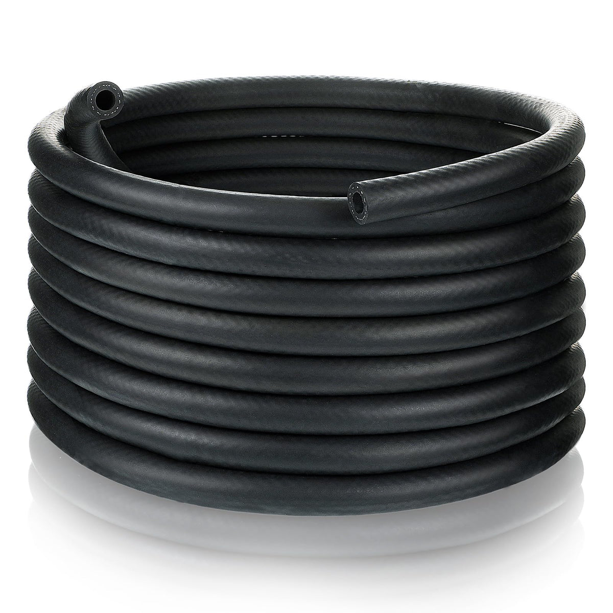 Pangda front view of coiled 20ft fuel hose showing product and size benefits