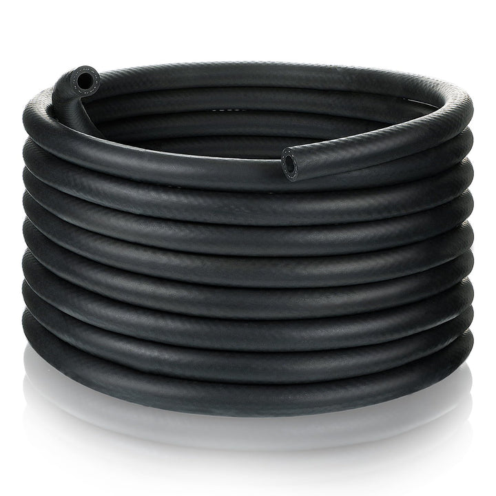 Pangda front view of coiled 20ft fuel hose showing product and size benefits