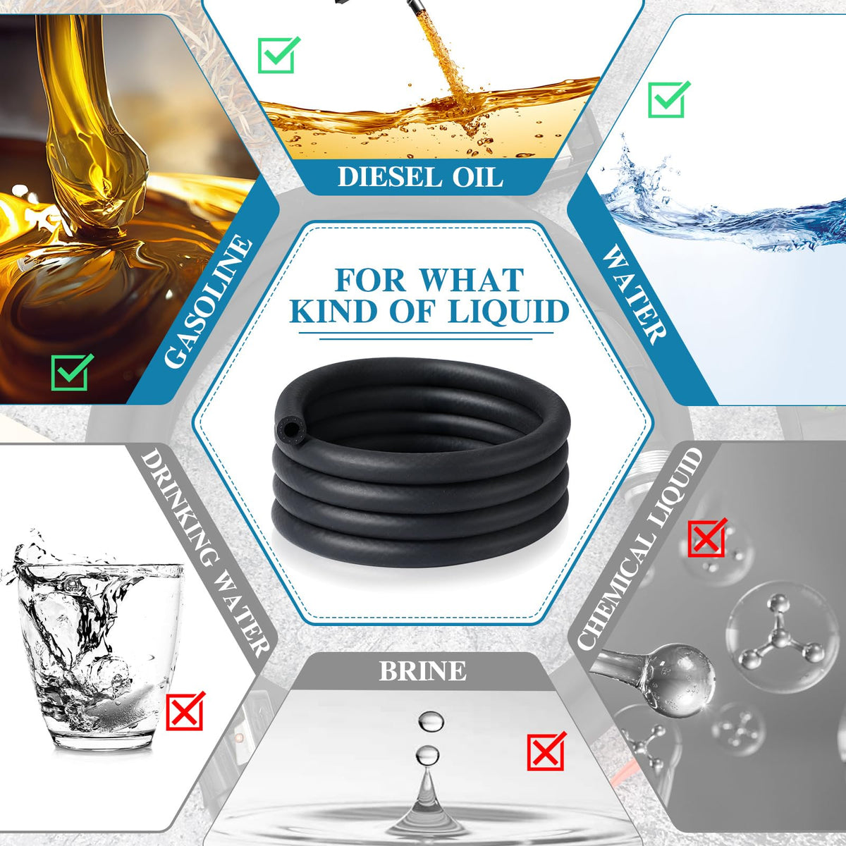 Pangda hose connected to a primer bulb, illustrating easy pump-ready hookup