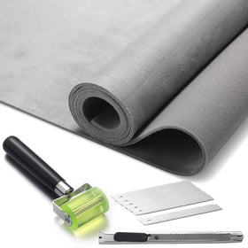 Pangda suede fabric full sheet laid flat showing clean edges and color benefits