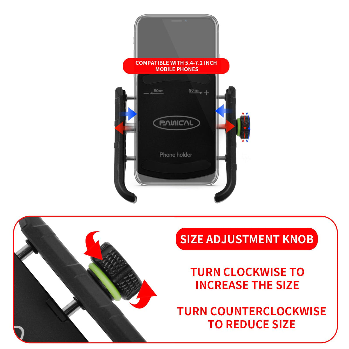 PANICAL mounted on a Honda Goldwing GL1800 lever for reliable positioning