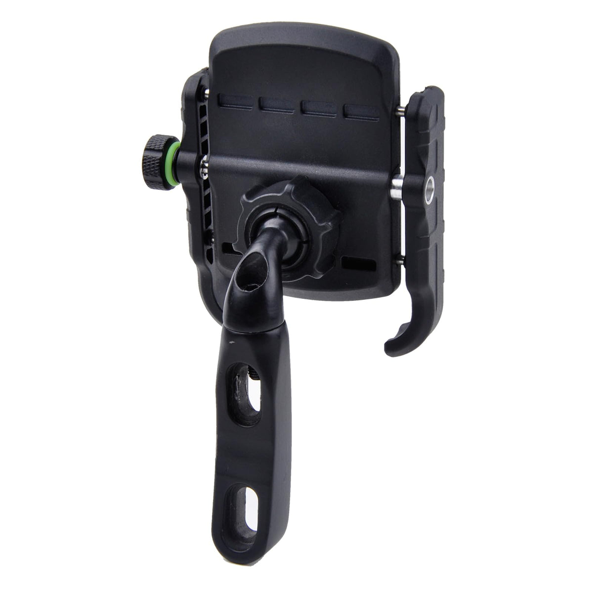 PANICAL phone mounted on lever in use giving clear navigation visibility