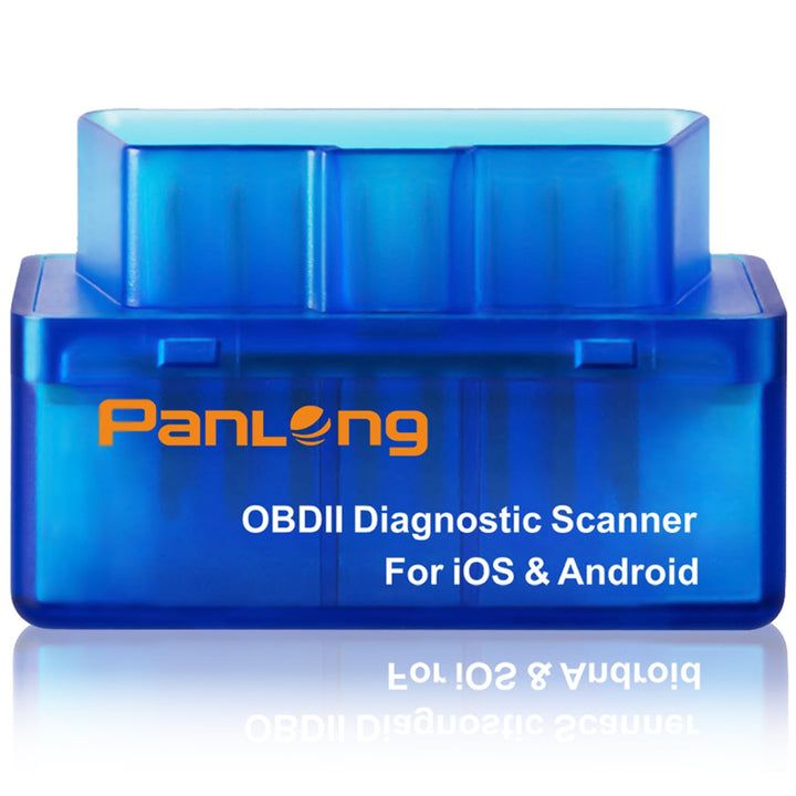 Panlong front view of OBD2 scanner showing compact housing and port, quick diagnostics