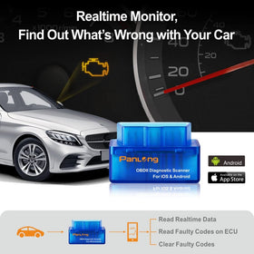 Panlong paired with Android app gauge display showing live sensor readings