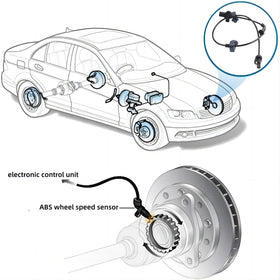 PANNUOSCS sensor installed at front wheel hub, restores wheel-speed data