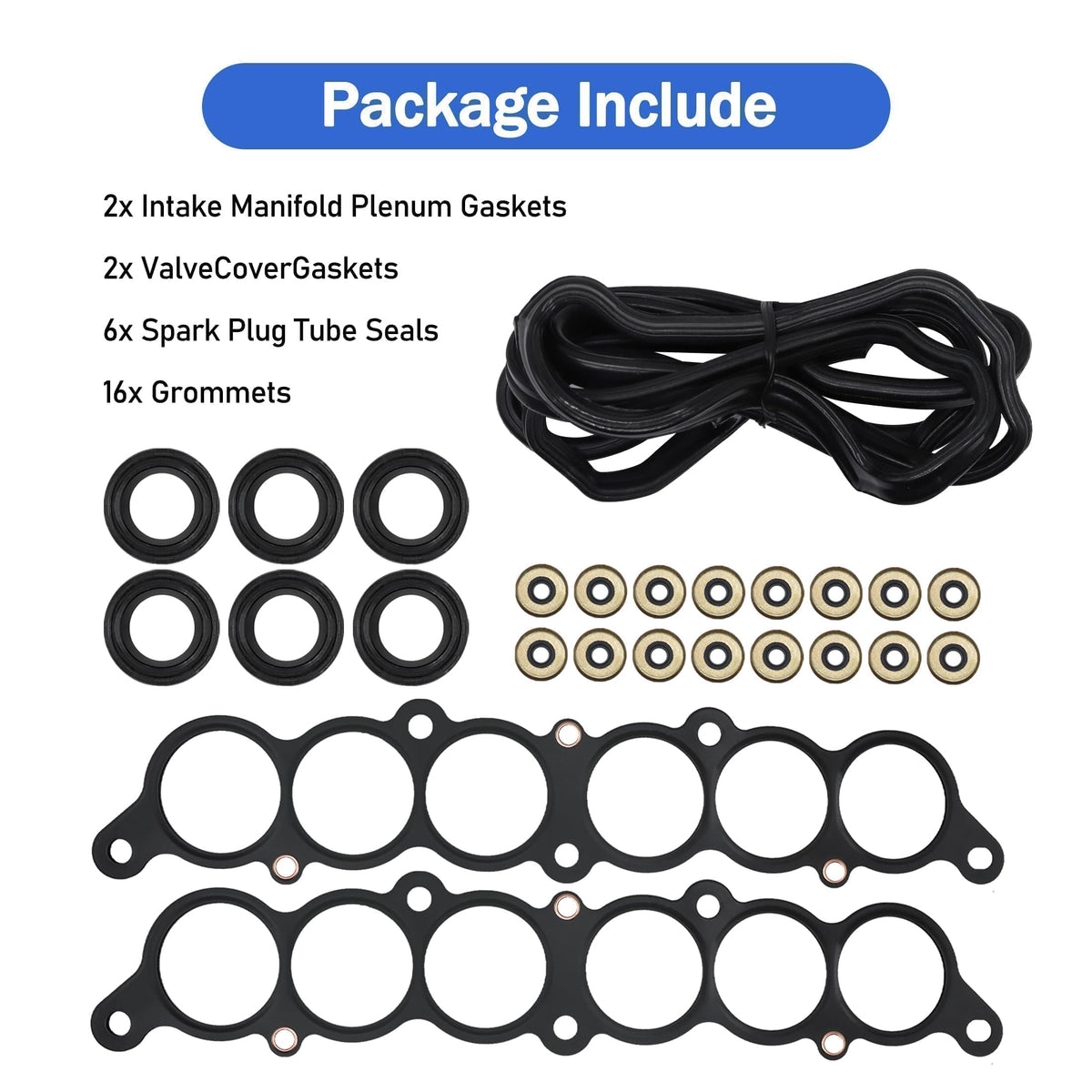 Panwarmoll plenum intake gasket flat lay illustrating correct intake sealing benefit